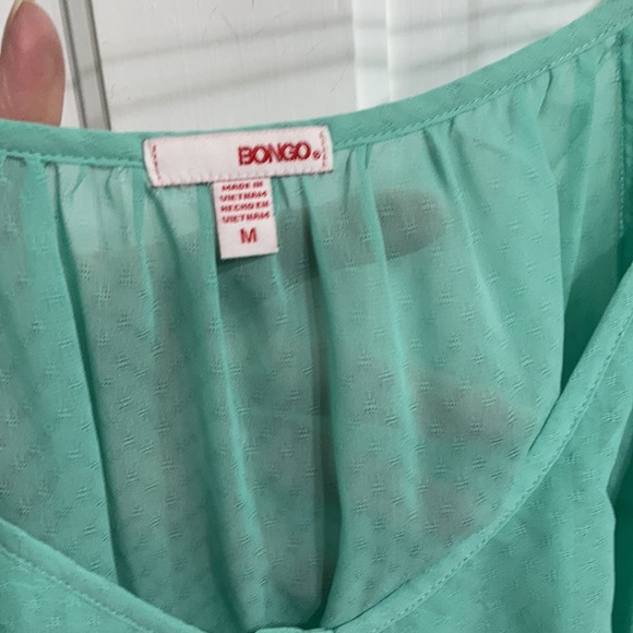 Cold Shoulder Ruffle/Button/Tie Front Top - Picture 3 of 6